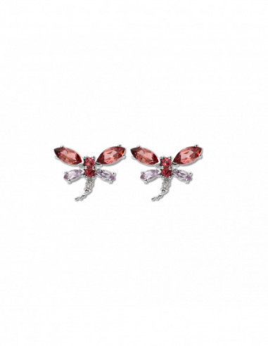 Pendientes Oro Blanco Libélula
