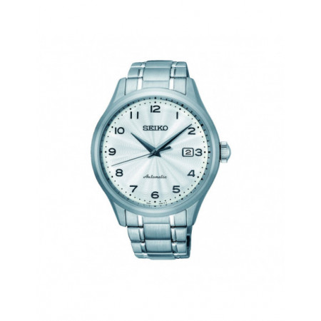 Reloj Seiko Neo Classic SRPC17K1. Género: Hombre. Material: Acero. Tamaño: De 39mm a 42mm. Correa: Acero. Color esfera: Blanco. Estilo: Clásico. Movimiento: Automático. Características técnicas: Hora y segundero,Calendario