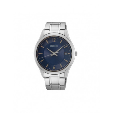 Reloj Seiko Neo Classic Easy Removal SUR419P1. Género: Hombre. Material: Acero. Tamaño: Menos de 32mm. Correa: Acero. Color esfera: Azul. Estilo: Casual. Movimiento: Cuarzo. Características técnicas: Calendario,Hora y segundero