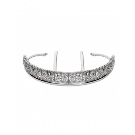 Diadema Novia Plata Flores. Género: Mujer,Mujer. Material: Plata,Plata. Piedras: Circonitas,Circonitas