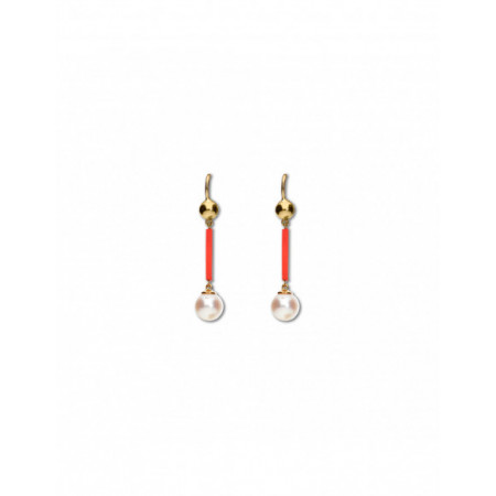 Pendiente Oro Amarillo, Ágata y Perla. Género: Mujer. Material: Oro amarillo. Piedras: Otras gemas,Perlas