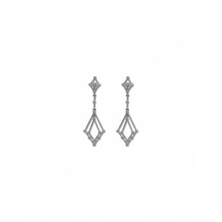 Pendientes Oro Blanco Diamantes. Género: Mujer. Material: Oro blanco. Piedras: Diamantes