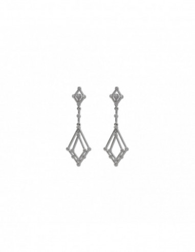 Pendientes Oro Blanco Diamantes