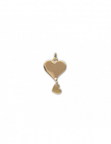 Colgante Oro Amarillo Corazones