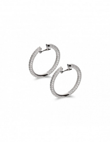 Argollas Oro Blanco Y Diamantes