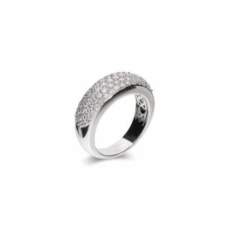Anillo Oro Blanco Y Diamantes. Género: Mujer. Material: Oro blanco. Piedras: Diamantes