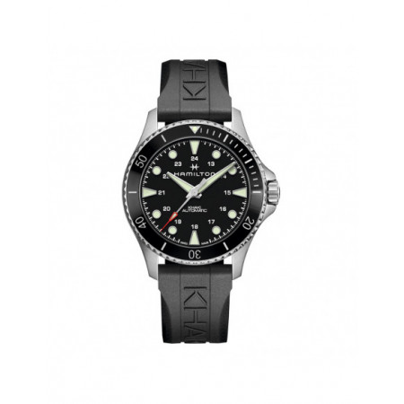 Reloj Hamilton Khaky Navy Scuba H82515330. Género: Niña,Hombre. Material: Acero. Tamaño: De 43mm a 46mm. Correa: Caucho. Color esfera: Negro. Estilo: Deportivo. Movimiento: Automático. Características técnicas: Hora y segundero