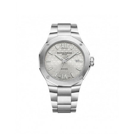 Reloj Baume Et Mercier Riviera M0A10622. Género: Hombre. Material: Acero. Tamaño: De 39mm a 42mm. Correa: Acero. Color esfera: Plata. Estilo: Deportivo,Casual. Movimiento: Automático. Características técnicas: Hora y segundero,Calendario,Reserva de marcha