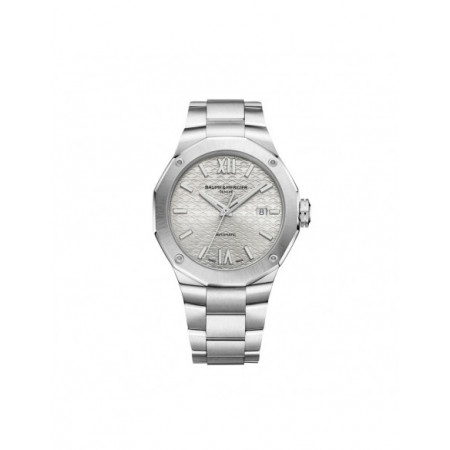 Reloj Baume Et Mercier Riviera M0A10615. Género: Mujer. Material: Acero. Tamaño: De 32mm a 38mm. Correa: Acero. Color esfera: Plata. Estilo: Deportivo. Movimiento: Automático. Características técnicas: Hora y segundero,Calendario,Reserva de marcha