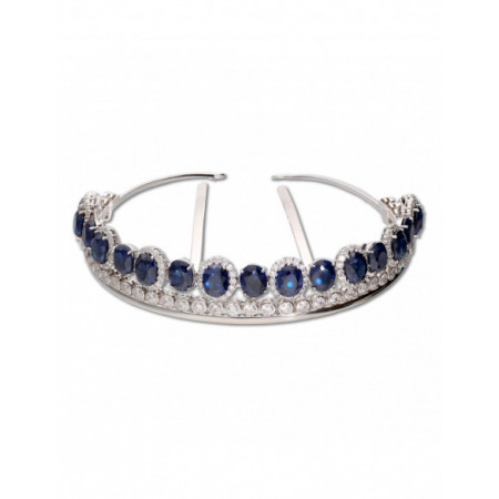 Diadema Novia Plata, Circonitas y Piedras Azules. Género: Mujer,Mujer. Material: Plata,Plata. Piedras: Circonitas,Circonitas,Otras gemas