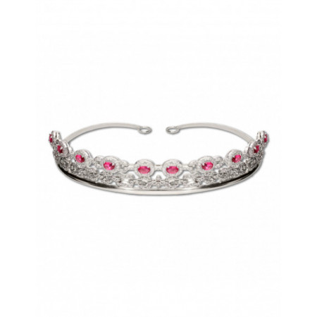 Diadema Novia Plata, Circonitas y Piedras Rosas. Género: Mujer,Mujer. Material: Plata,Plata. Piedras: Circonitas,Circonitas,Otras gemas