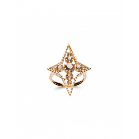 Anillo Oro Amarillo Y Diamantes. Género: Mujer. Material: Oro amarillo. Piedras: Diamantes