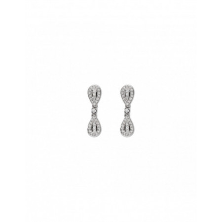 Pendientes Oro Blanco Y Diamantes. Género: Mujer. Material: Oro blanco. Piedras: Diamantes