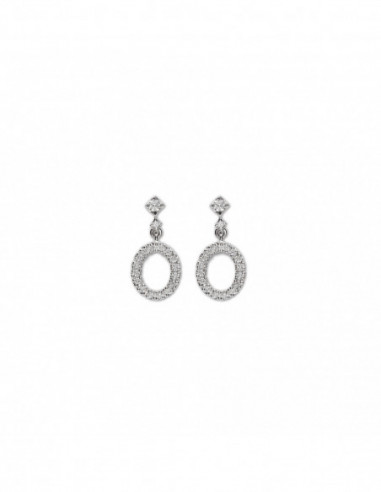 Pendientes Oro Blanco Y Diamantes