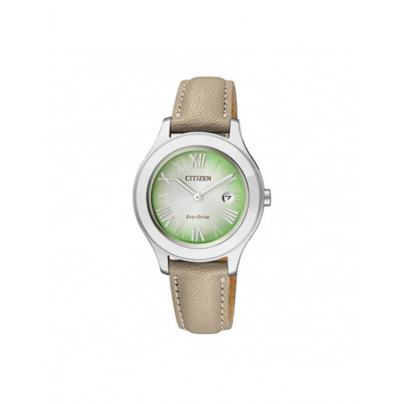 Reloj Citizen Eco Drive Fashion FE1040-21W. Género: Mujer. Material: Acero. Tamaño: Menos de 32mm. Correa: Acero. Color esfera: Verde. Estilo: Casual. Movimiento: Eco Drive,Solar. Características técnicas: Hora y segundero,Calendario