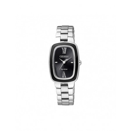 Reloj Citizen Eco Drive EM0007-51E. Género: Mujer,Mujer. Material: Acero,Acero. Tamaño: Menos de 32mm,Menos de 32mm. Correa: Acero,Acero. Color esfera: Negro,Negro. Estilo: Casual,Casual. Movimiento: Solar,Solar. Características técnicas: Hora y segundero,Hora y segundero