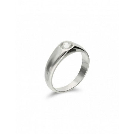 Anillo Oro Blanco Y Diamante. Género: Mujer. Material: Oro blanco. Piedras: Diamantes