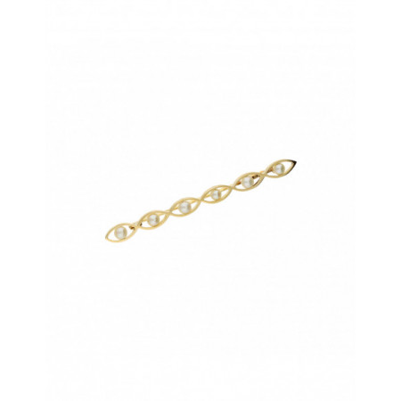 Alfiler Oro Amarillo Y Perlas. Género: Mujer,Niña. Material: Oro amarillo. Piedras: Perlas