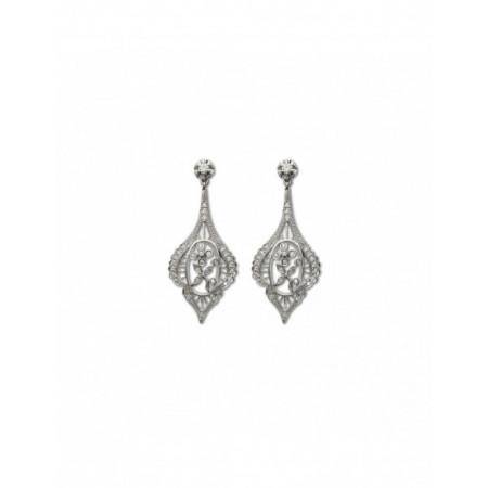 Pendientes Oro Blanco Y Diamantes. Género: Mujer. Material: Oro blanco. Piedras: Diamantes