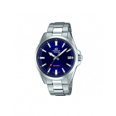 Reloj Casio Edifice EFV-100D-2AVUEF. Género: Hombre. Material: Acero. Tamaño: De 39mm a 42mm. Correa: Acero. Color esfera: Azul. Estilo: Casual. Movimiento: Cuarzo. Características técnicas: Hora y segundero,Calendario