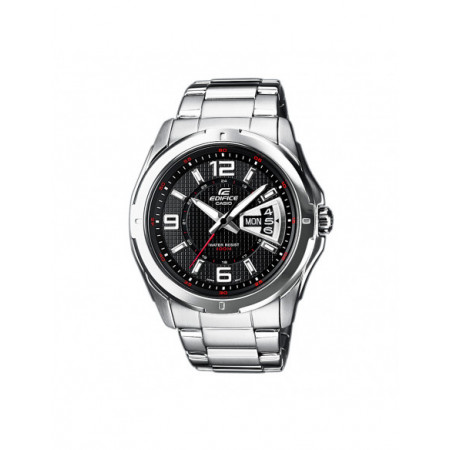 Reloj Casio Edifice EF-129D-1AVEF. Género: Hombre. Material: Acero. Tamaño: De 43mm a 46mm. Color esfera: Negro. Estilo: Deportivo. Movimiento: Cuarzo. Características técnicas: Calendario,Hora y segundero