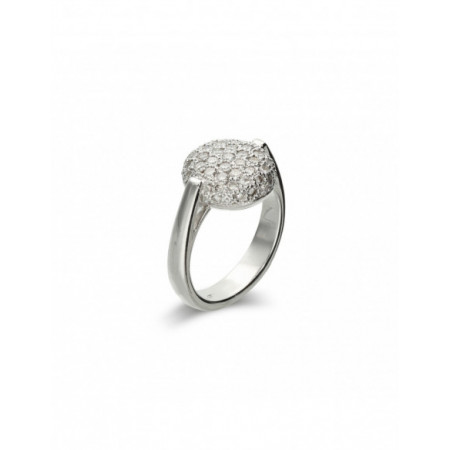 Anillo Oro Blanco Diamantes. Género: Mujer. Material: Oro blanco. Piedras: Diamantes