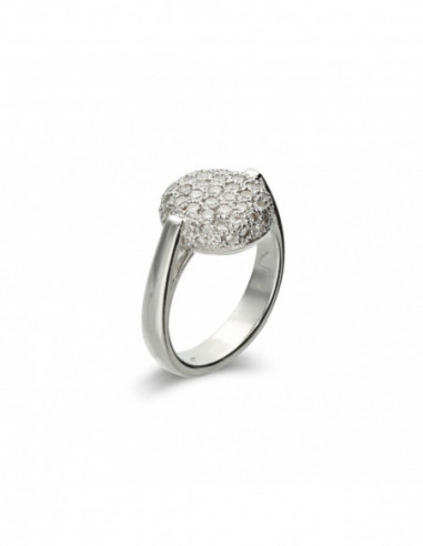 Anillo Oro Blanco Diamantes
