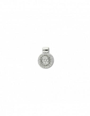 Colgante Oro Blanco Y Diamantes