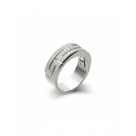 Anillo Oro Blanco Y Diamantes. Género: Mujer. Material: Oro blanco. Piedras: Diamantes