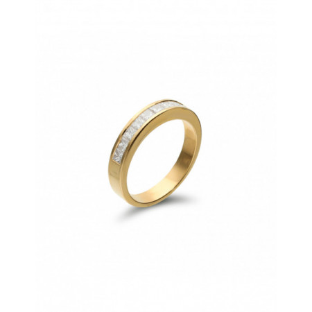 Anillo Oro Amarillo Y Diamantes. Género: Mujer. Material: Oro amarillo. Piedras: Diamantes