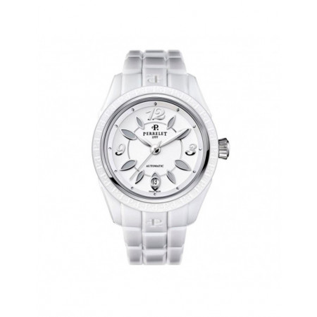 Reloj Perrelet Lady Ceramic A2041/A. Género: Mujer. Material: Cerámica. Tamaño: De 39mm a 42mm. Correa: Cerámica. Color esfera: Blanco. Estilo: Cocktail,Casual. Movimiento: Automático. Características técnicas: Hora y segundero,Calendario