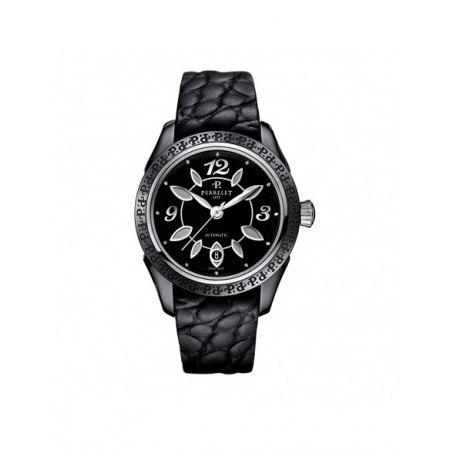 Reloj Perrelet Lady Ceramic A2041/2. Género: Mujer. Material: Cerámica. Tamaño: De 39mm a 42mm. Correa: Caucho. Color esfera: Negro. Estilo: Casual,Cocktail. Movimiento: Automático. Características técnicas: Calendario,Hora y segundero