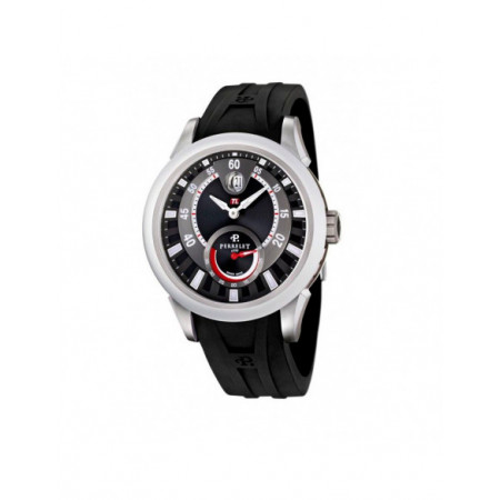 Reloj Perrelet Power Reserve A5004/2. Género: Hombre. Material: Titanio. Tamaño: De 43mm a 46mm. Correa: Caucho. Color esfera: Negro,Gris. Estilo: Casual,Deportivo. Movimiento: Automático. Características técnicas: Hora y segundero,Calendario,Reserva de marcha