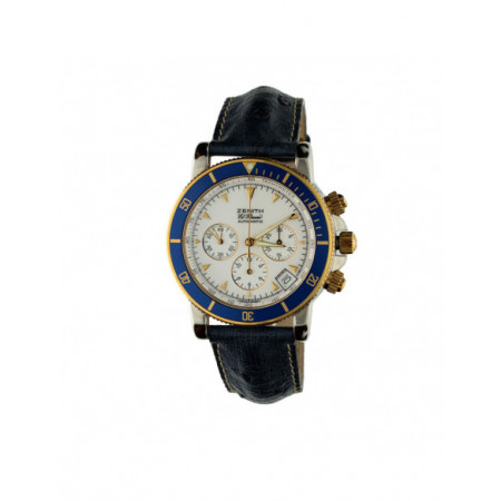 Reloj Zenith Rainbow 4104735. Género: Hombre,Mujer. Material: Acero. Tamaño: De 39mm a 42mm. Correa: Piel. Color esfera: Blanco. Estilo: Casual,Clásico. Movimiento: Automático. Características técnicas: Cronógrafo,Calendario,Hora y segundero