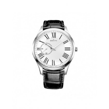 Reloj Zenith Elite Ultra Thin 03.2010.681/11.C493. Género: Hombre. Material: Acero. Tamaño: De 39mm a 42mm. Correa: Piel. Color esfera: Blanco. Estilo: Casual,Clásico. Movimiento: Automático. Características técnicas: Hora y segundero