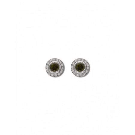Pendientes Oro Blanco, Turmalina Y Diamantes. Género: Mujer. Material: Oro blanco. Piedras: Diamantes,Turmalinas