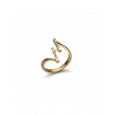 Anillo Oro Amarillo Y Diamantes. Género: Mujer. Material: Oro amarillo. Piedras: Diamantes