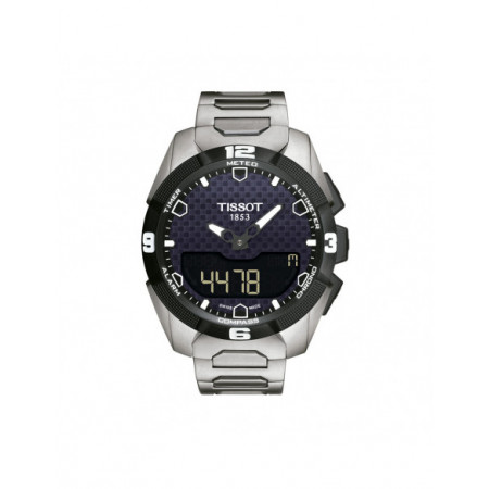 Reloj Tissot T-Touch T091.420.44.051.00. Género: Hombre. Material: Titanio. Tamaño: De 43mm a 46mm. Correa: Titanio. Color esfera: Azul. Estilo: Deportivo. Movimiento: Cuarzo. Características técnicas: Cronógrafo,Solo hora,Alarma,Multifunción
