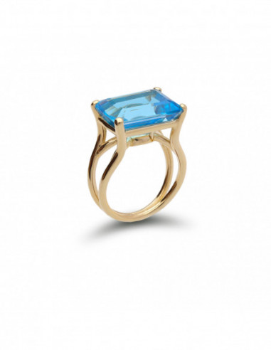 Anillo Oro Amarillo y Topacio