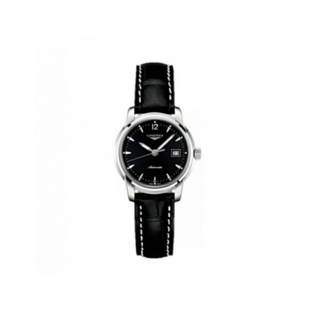 Reloj Longines Saint-Imier L2.563.4.52.3. Género: Mujer. Material: Acero. Tamaño: Menos de 32mm. Correa: Piel. Color esfera: Negro. Estilo: Cocktail,Clásico. Movimiento: Automático. Características técnicas: Calendario,Hora y segundero