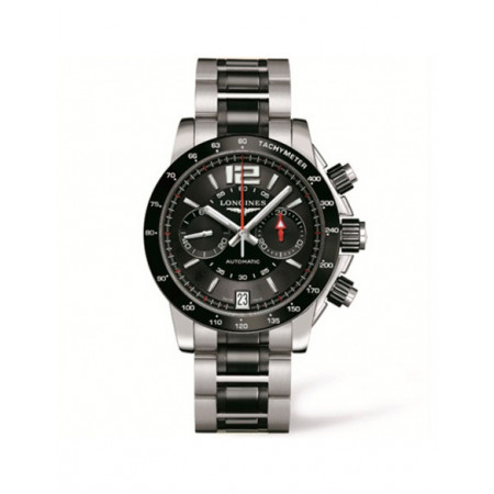 Reloj Longines Admiral L3.667.4.56.7. Género: Hombre. Material: Acero,Cerámica. Tamaño: De 39mm a 42mm. Correa: Acero,Cerámica. Color esfera: Negro. Estilo: Deportivo. Movimiento: Automático. Características técnicas: Cronógrafo,Hora y segundero,Calendario
