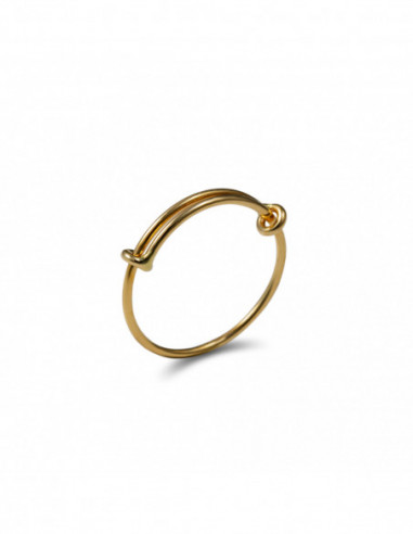Anillo Oro Amarillo Nudo Corredizo