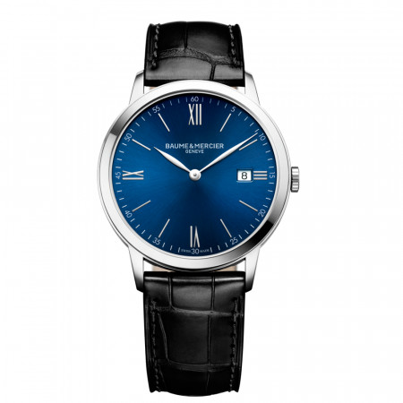 Reloj Baume Et Mercier Classima M0A10324. Género: Hombre. Material: Acero. Tamaño: De 39mm a 42mm. Correa: Acero. Color esfera: Azul. Estilo: Cocktail,Clásico. Movimiento: Cuarzo. Características técnicas: Solo hora,Calendario