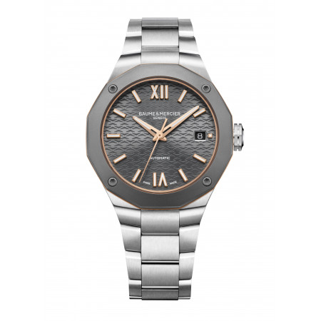 Reloj Baume Et Mercier Riviera 10661. Género: Mujer. Material: Acero,Titanio. Tamaño: De 32mm a 38mm. Correa: Acero. Color esfera: Gris. Estilo: Casual,Deportivo. Movimiento: Automático. Características técnicas: Hora y segundero,Calendario,Reserva de marcha