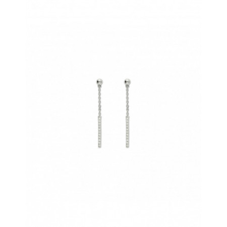 Pendientes Oro Blanco Y Diamantes. Género: Mujer. Material: Oro blanco. Piedras: Diamantes