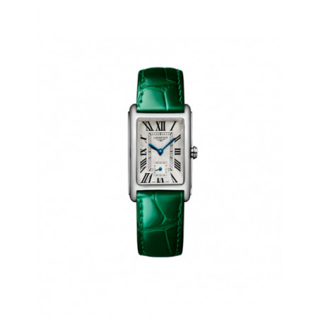 Reloj Longines DolceVita L5.512.4.71.A. Género: Mujer. Material: Acero. Correa: Piel. Color esfera: Verde. Estilo: Casual. Movimiento: Cuarzo. Características técnicas: Hora y segundero