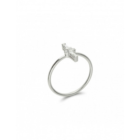Anillo Oro Blanco Y Diamantes. Género: Mujer. Material: Oro blanco. Piedras: Diamantes