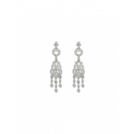 Pendientes Oro Blanco Y Diamantes. Género: Mujer. Material: Oro blanco. Piedras: Diamantes