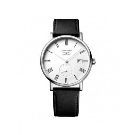 Reloj The Longines Elegant Collection L4.812.4.11.0. Género: Hombre,Mujer. Material: Acero. Tamaño: De 39mm a 42mm. Correa: Vegetal. Color esfera: Blanco. Estilo: Clásico,Cocktail. Movimiento: Automático. Características técnicas: Hora y segundero,Calendario,Reserva de marcha