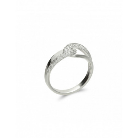 Anillo Oro Blanco Y Diamantes. Género: Mujer. Material: Oro blanco. Piedras: Diamantes